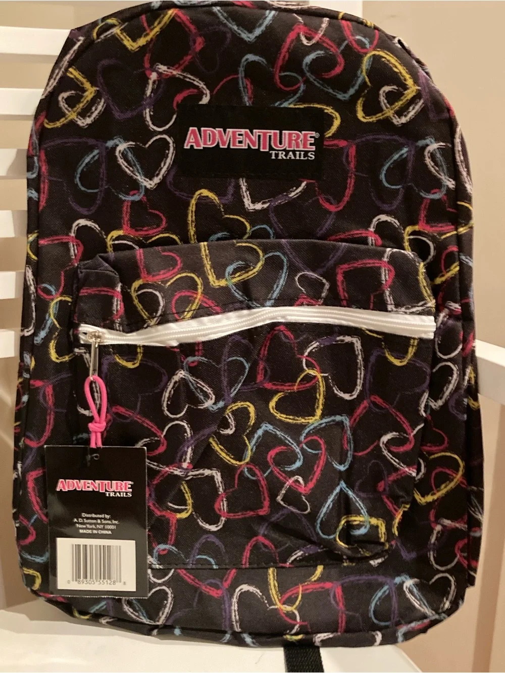 Kids' Black Heart Print Backpack